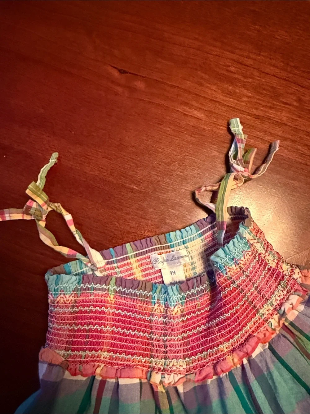 Ralph Lauren Madras Plaid Tiered Dress with Bloomers